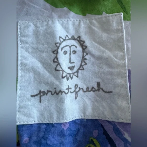 PRINTFRESH hydrangea hideaway tunic dress organic cotton M - Picture 6 of 7